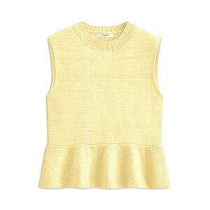 Commense Sleeveless Ruffle Hem Sweater Vest